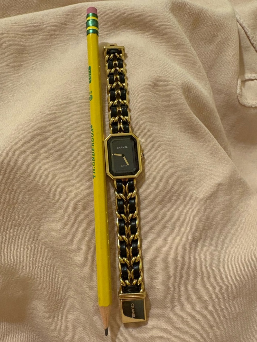 CHANEL Première Black & Gold Chain Watch | Excellent Condition | Worn Once